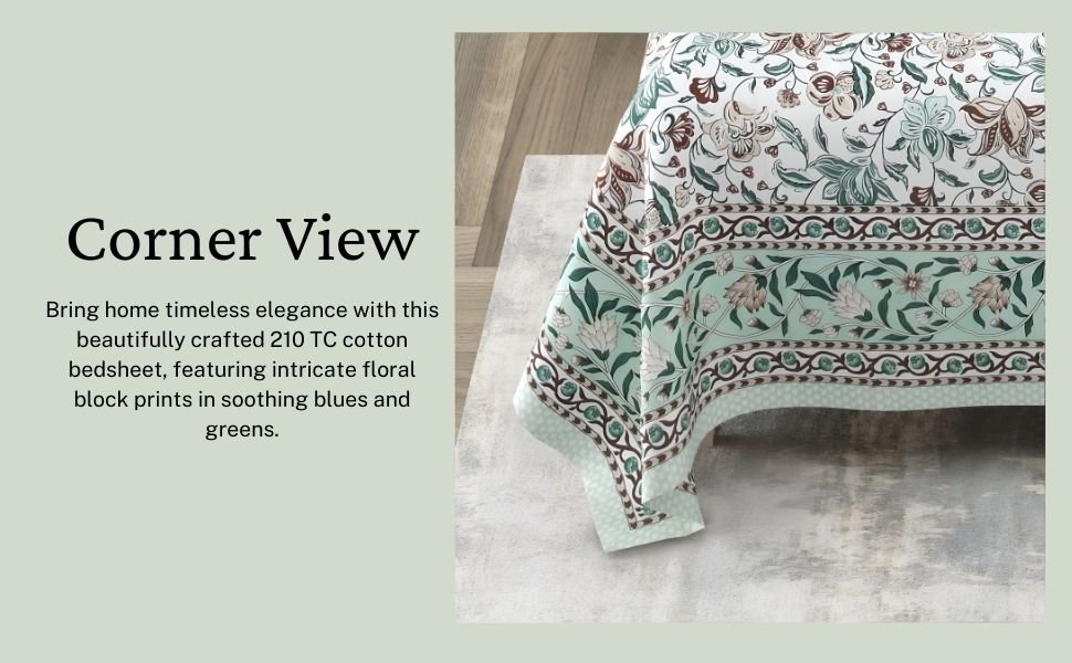 Amber Green Garden Bedsheet