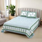 NeelKamal Blue Floral Bedsheet by Snug Hugs