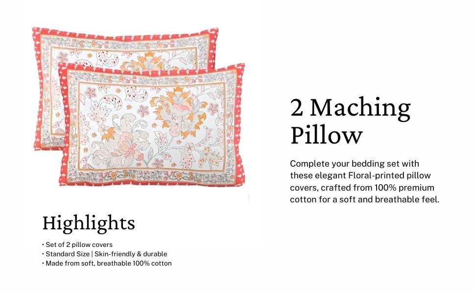 Phoolkari Peach Bedsheet