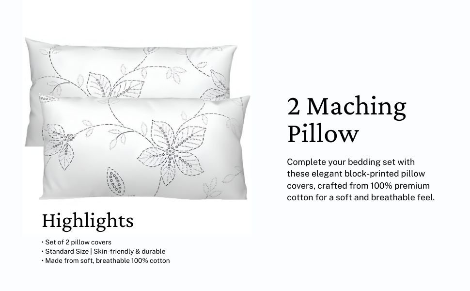 Black & White Floral Bedsheet