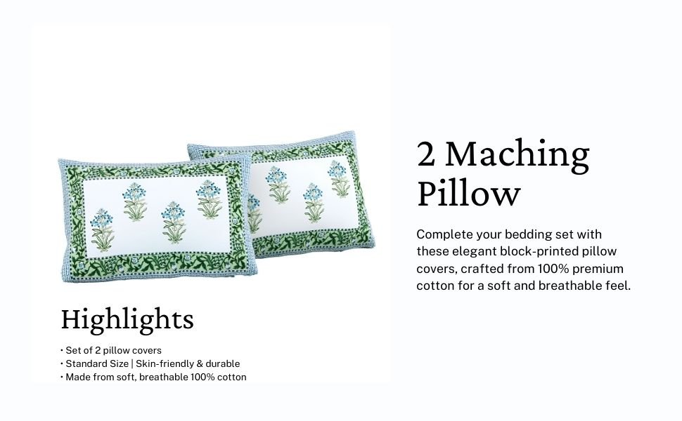 Neelkamal Blue Floral Bedsheet