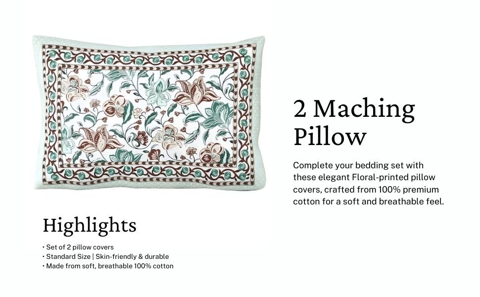 Amber Green Garden Bedsheet