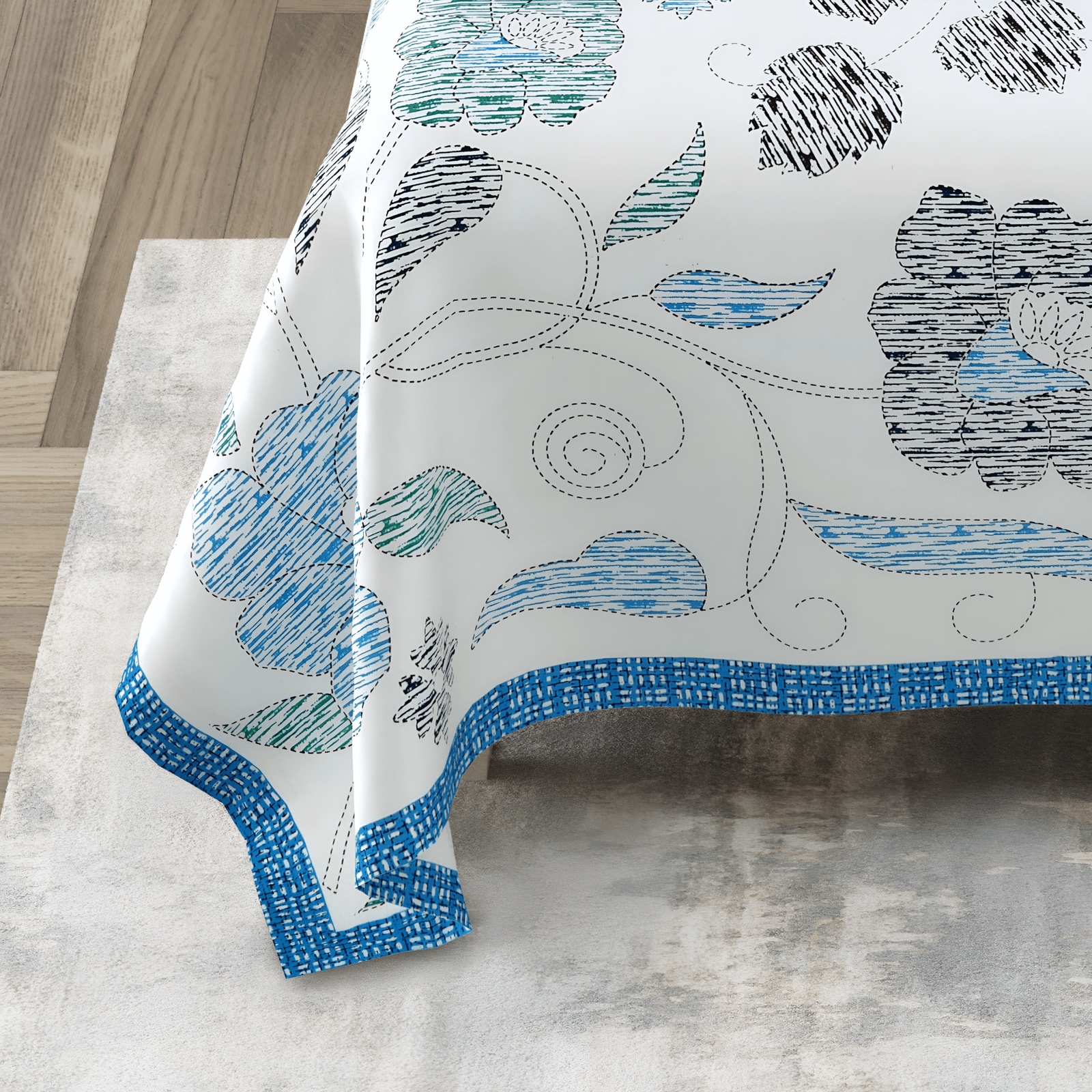 Blue Heaven Bedsheet Design