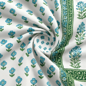 Neelkamal Blue Floral Bedsheet 3