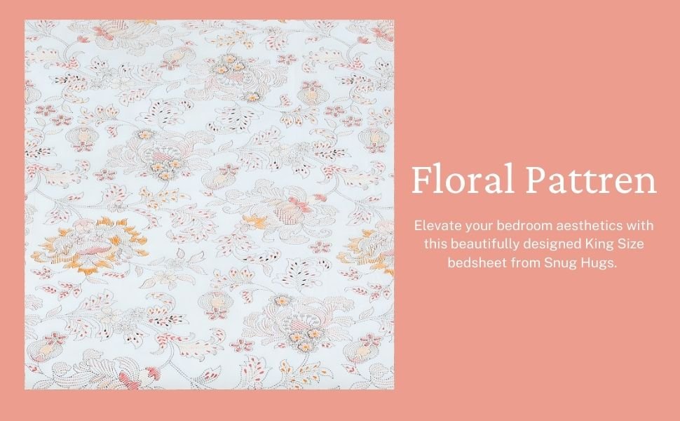 Phoolkari Peach Bedsheet