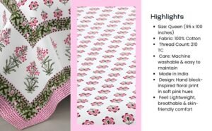 Pink Blossom Bloom Bedsheet