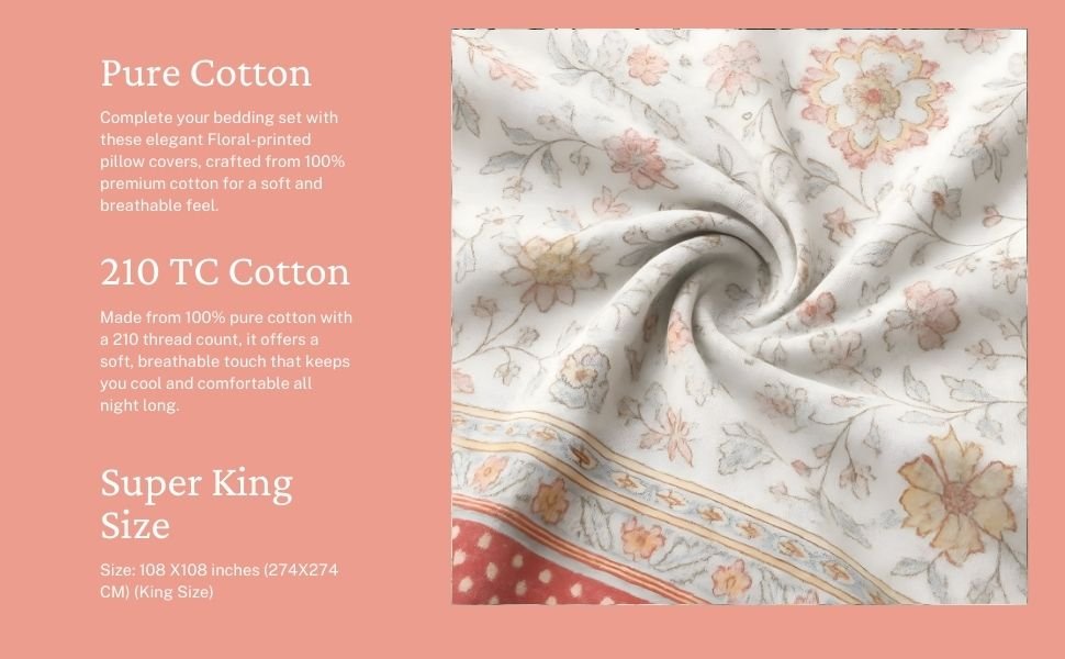 Phoolkari Peach Bedsheet