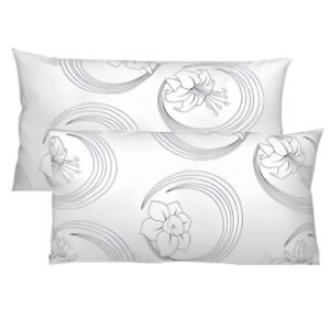 Black & White Flower Bedsheet Pillow
