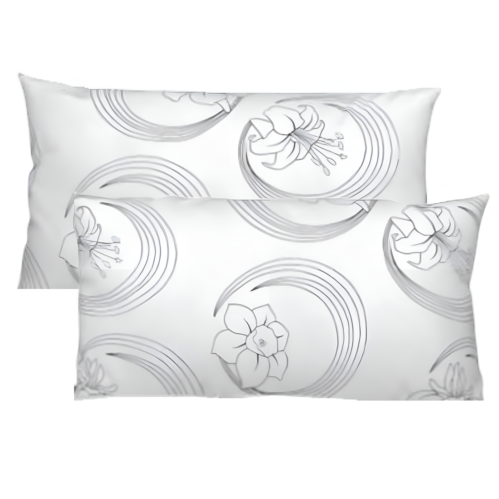 Black & White Flower Bedsheet Pillow