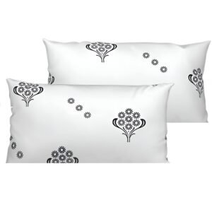 Black & White Print Bedsheet Pillow