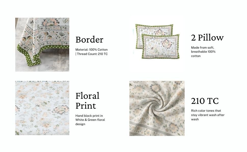 Olive Bloom Bedsheet