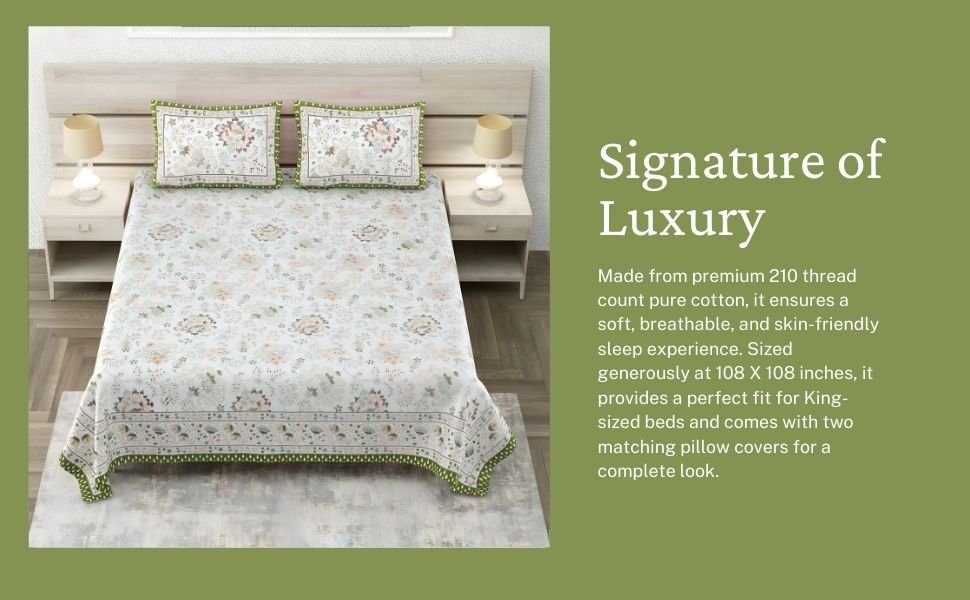 Olive Bloom Bedsheet