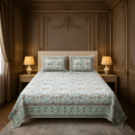 Amber Green Garden Bedsheet by Snug Hugs