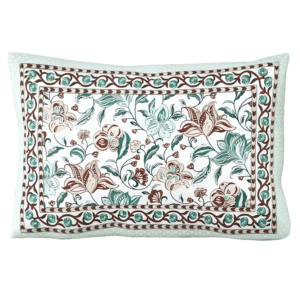 Amber Green Garden Bedsheet Pillow